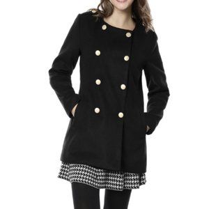 Mango Casual Wool Blend Double Breasted Coat